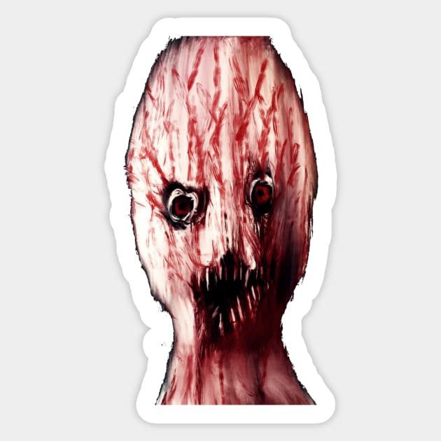 Scary blood face Sticker by Interium